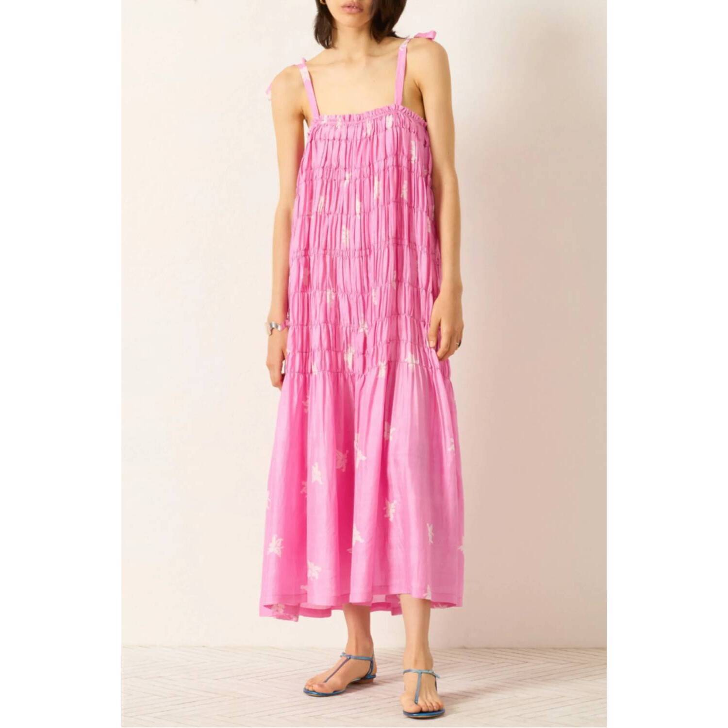 New Alix Of Bohemia Emrys Jasmin Silk Dress In Pink